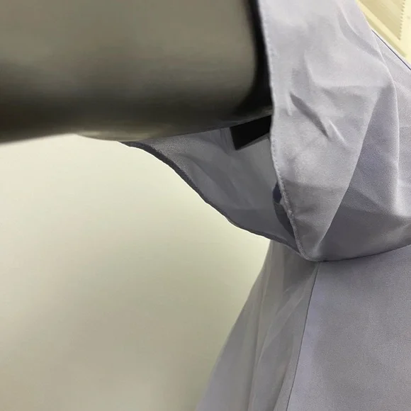 ASOS Top Women’s 4 Purple Flutter Sleeve Crop Semi Sheer Blouse Sexy - Picture 6 of 8